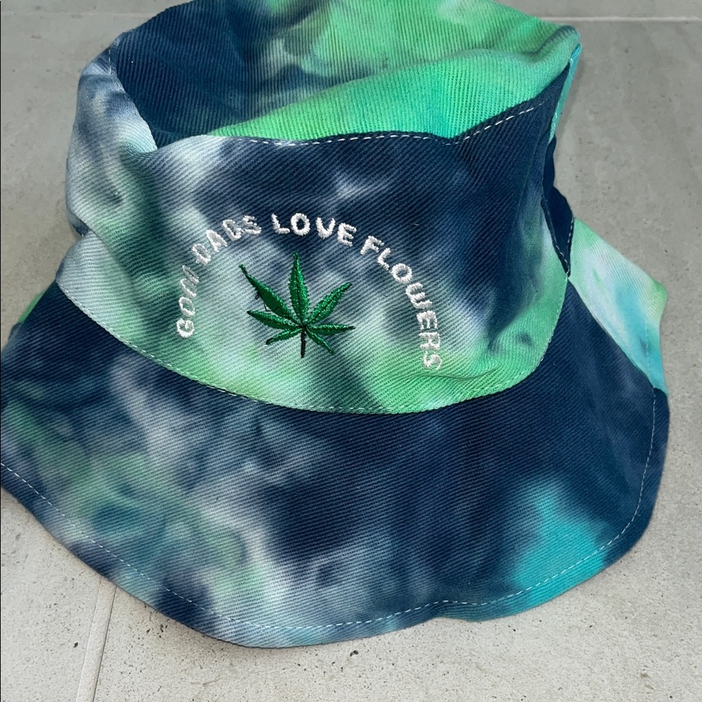 Tie-Dye Bucket Hat with Embroidery